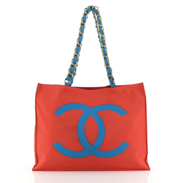 Chanel Vintage CC Chain Tote Canvas XL