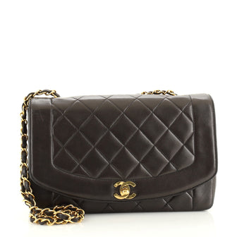 Chanel Vintage Diana Flap Bag Quilted Lambskin Medium