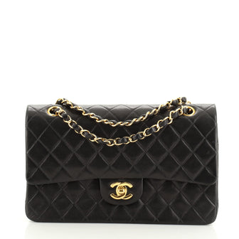 Chanel Vintage Classic Double Flap Bag Quilted Lambskin Medium