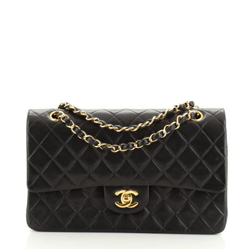 Chanel Vintage Classic Double Flap Bag Quilted Lambskin Medium