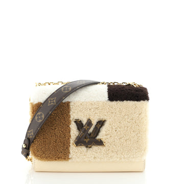 Louis Vuitton Twist Handbag Teddy Fleece with Epi Leather MM