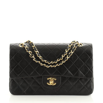 Chanel Vintage Classic Double Flap Bag Quilted Lambskin Medium