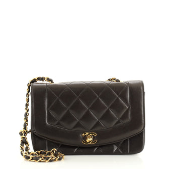 Chanel Vintage Diana Flap Bag Quilted Lambskin Small