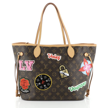 Louis Vuitton Neverfull NM Tote Limited Edition Patches Monogram Canvas MM