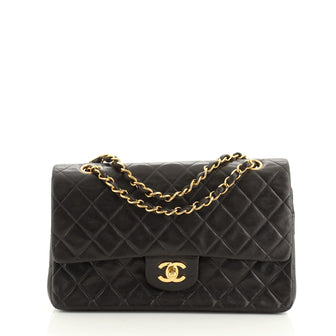 Chanel Vintage Classic Double Flap Bag Quilted Lambskin Medium
