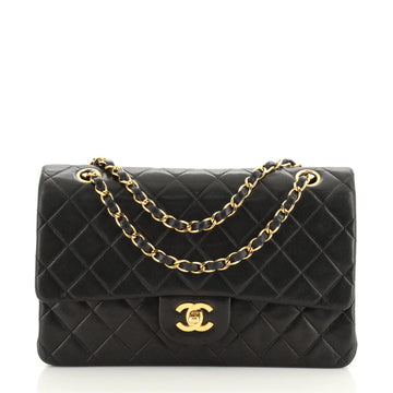 Chanel Vintage Classic Double Flap Bag Quilted Lambskin Medium