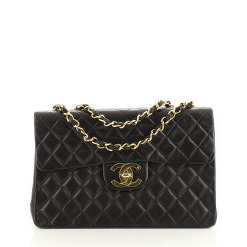 Chanel Vintage Classic Single Flap Bag Quilted Lambskin Maxi