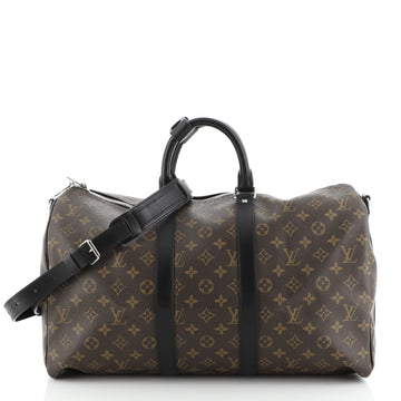 Louis Vuitton Keepall Bandouliere Bag Macassar Monogram Canvas 45