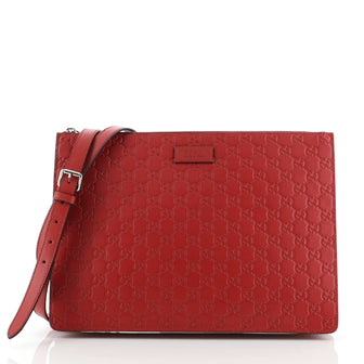 Gucci Zip Messenger Bag Guccissima Leather Large
