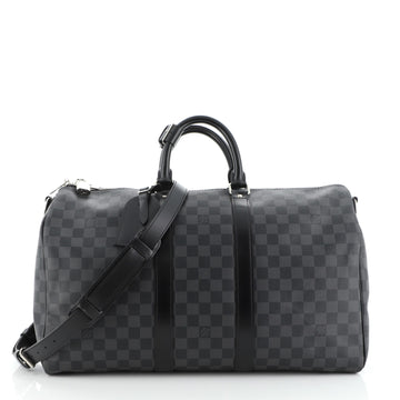 Louis Vuitton Keepall Bandouliere Bag Damier Graphite 45