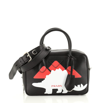 Prada Bauletto Bag Printed City Calf Medium