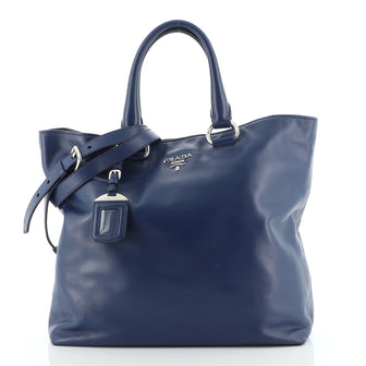 Prada Convertible Shopper Tote Soft Calfskin Large