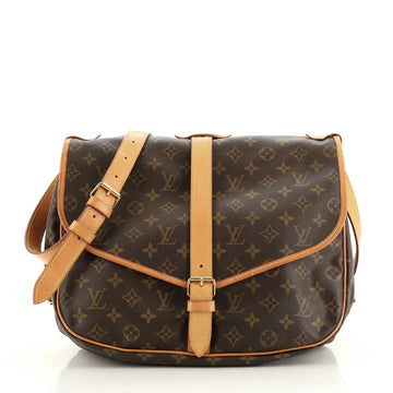 Louis Vuitton Saumur Handbag Monogram Canvas 35