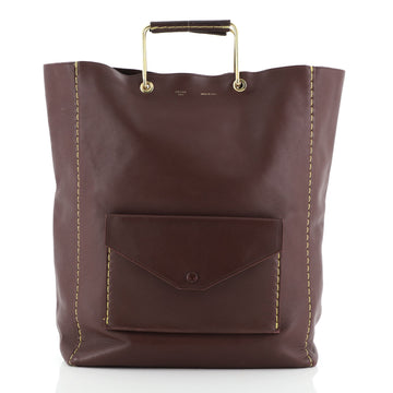 Celine Vertical Envelope Cabas Tote Leather Large