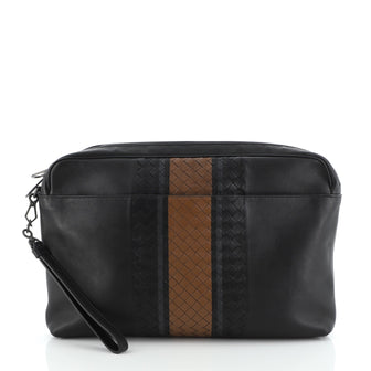 Bottega Veneta Messenger Bag Leather with Intrecciato Detail Medium