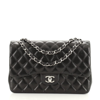 Chanel Classic Double Flap Bag Quilted Lambskin Jumbo