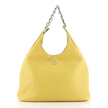 Prada Chain Link Hobo Vitello Daino Large