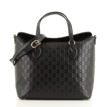 Gucci Signature Fold Over Tote Guccissima Leather Medium
