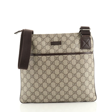 Gucci Flat Messenger Bag GG Coated Canvas Medium