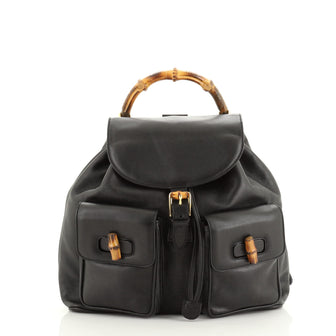 Gucci Vintage Bamboo Backpack Leather Medium