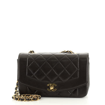 Chanel Vintage Diana Flap Bag Quilted Lambskin Small