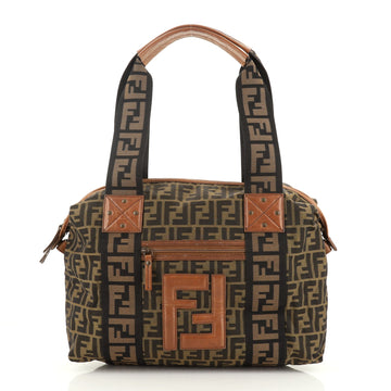 Fendi Vintage FF Zip Tote Zucca Canvas Tall