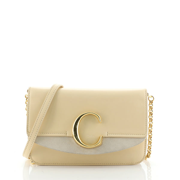 C Chain Clutch Leather
