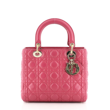 Christian Dior Lady Dior Bag Cannage Quilt Lambskin Medium