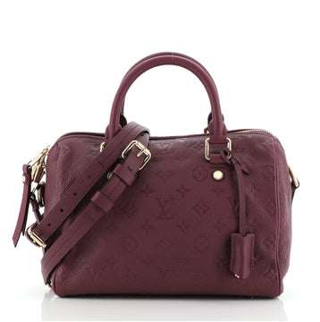 Louis Vuitton Speedy Bandouliere Bag Monogram Empreinte Leather 25