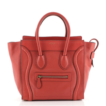 Celine Luggage Bag Grainy Leather Micro