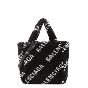 Balenciaga Everyday Tote Printed Faux Fur XS
