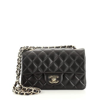 Chanel Classic Single Flap Bag Quilted Lambskin Mini