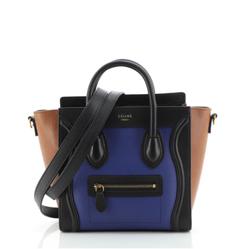 Celine Tricolor Luggage Bag Leather Nano