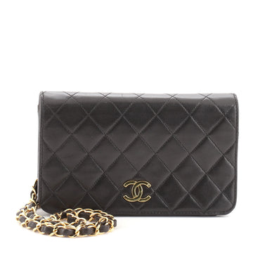 Chanel Vintage Full Flap Bag Quilted Lambskin Mini