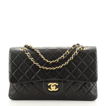 Chanel Vintage Classic Double Flap Bag Quilted Lambskin Medium