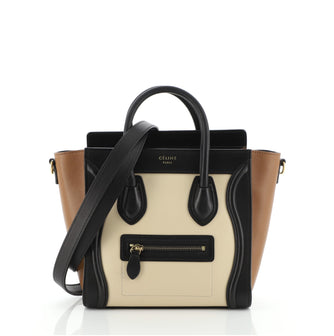 Celine Tricolor Luggage Bag Leather Nano