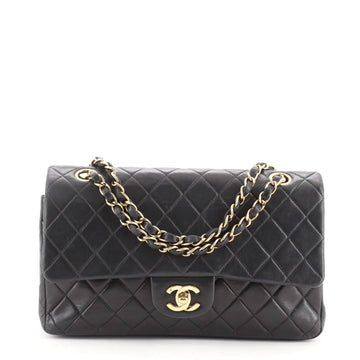 Chanel Vintage Classic Double Flap Bag Quilted Lambskin Medium
