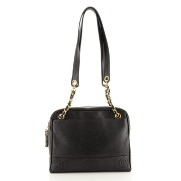 Chanel Vintage Zipped Chain Tote Caviar Medium