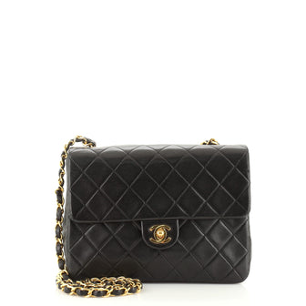 Chanel Vintage Square Classic Flap Bag Quilted Lambskin Small