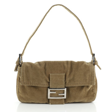 Fendi Baguette Shoulder Bag Corduroy Medium