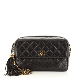 Chanel Vintage Front Pocket Camera Bag Quilted Lambskin Medium