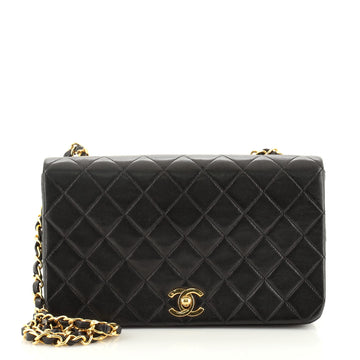 Chanel Vintage Full Flap Bag Quilted Lambskin Medium