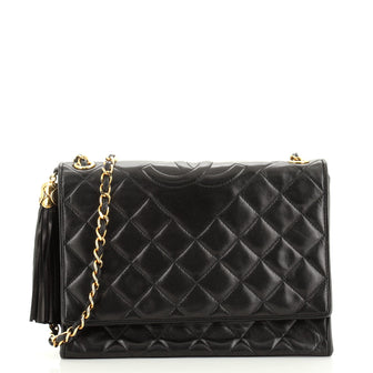 Chanel Vintage Diamond CC Flap Bag Quilted Lambskin Small
