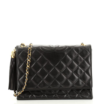 Chanel Vintage Diamond CC Flap Bag Quilted Lambskin Small