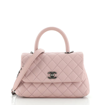 Chanel Coco Top Handle Bag Quilted Caviar Mini