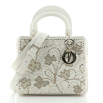 Christian Dior Lady Dior Bag Embroidered Calfskin Medium