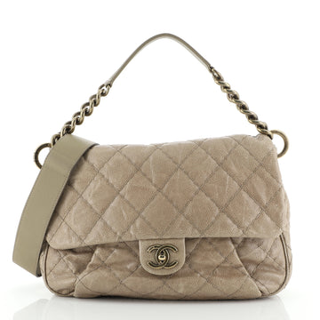 Chanel Coco Pleats Messenger Bag Quilted Glazed Caviar