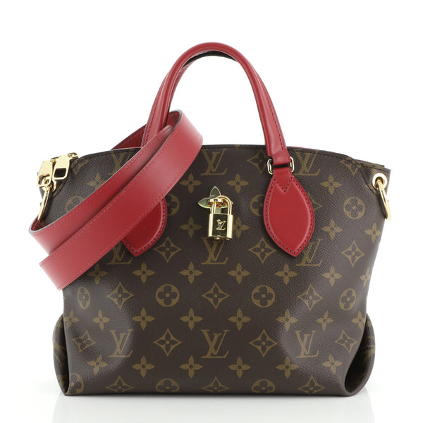 Louis Vuitton Flower Zipped Tote Monogram Canvas BB Brown 573051