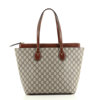 Gucci Linea A Zip Tote GG Coated Canvas Medium