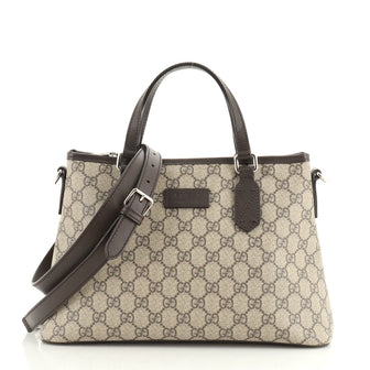 Gucci Convertible Zip Tote GG Coated Canvas Small